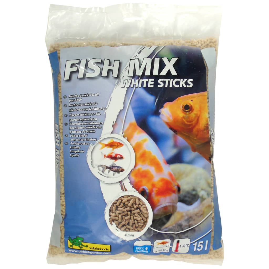 Ubbink Fischfutter Fisch Mix weiße Stöcke 4 mm 15 l