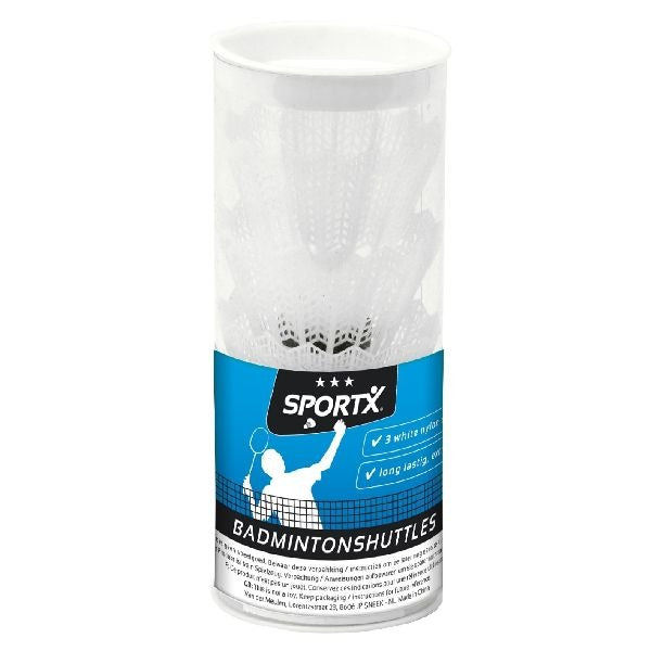 Sportx 3 Badminton-Shuttles weiß