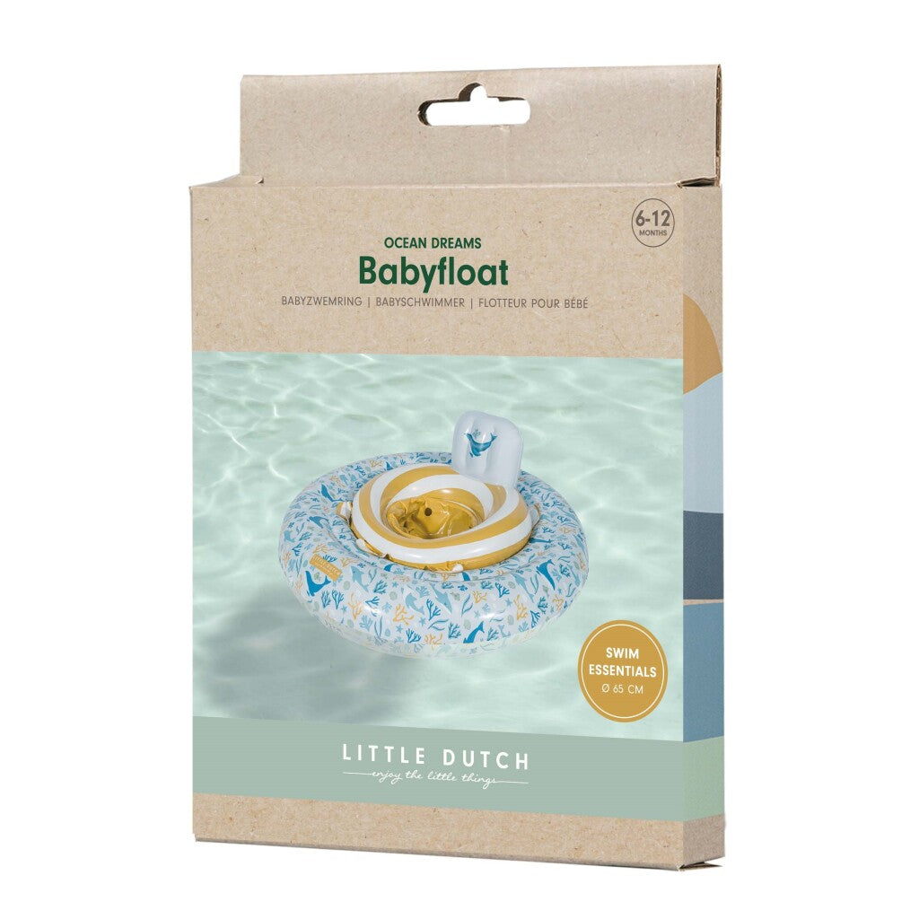 Little Dutch Ocean Dreams Baby-Schwimmring blau, 67 cm