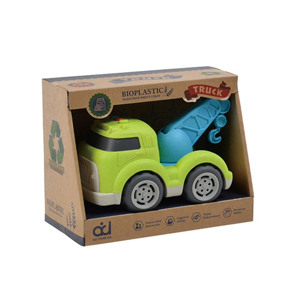 Andere Marken Biokunststoff-Abschleppwagen 18 cm blau grün
