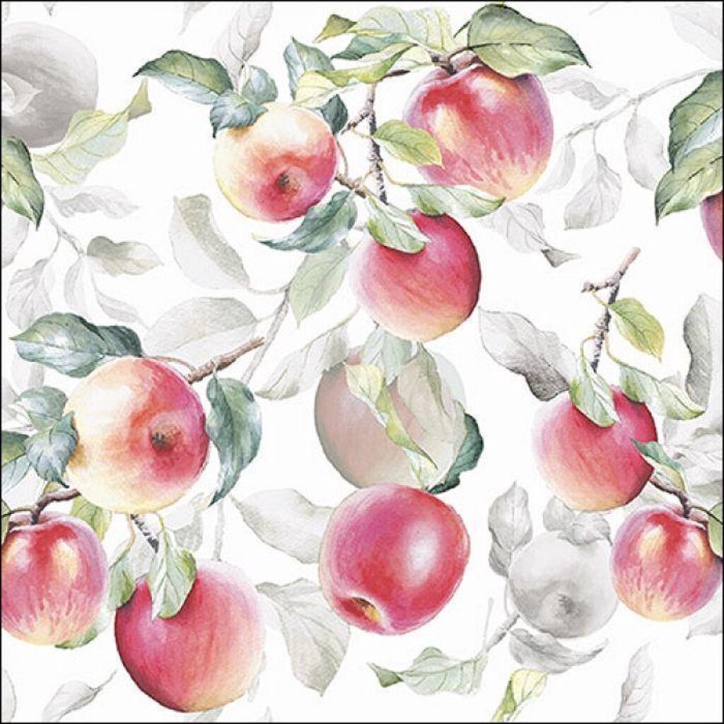 Ambiente Servietten 33x33 cm frische Äpfel grüner Herbst Herbst