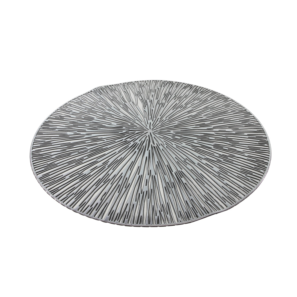 Basic rundes Tischset 38 cm silber