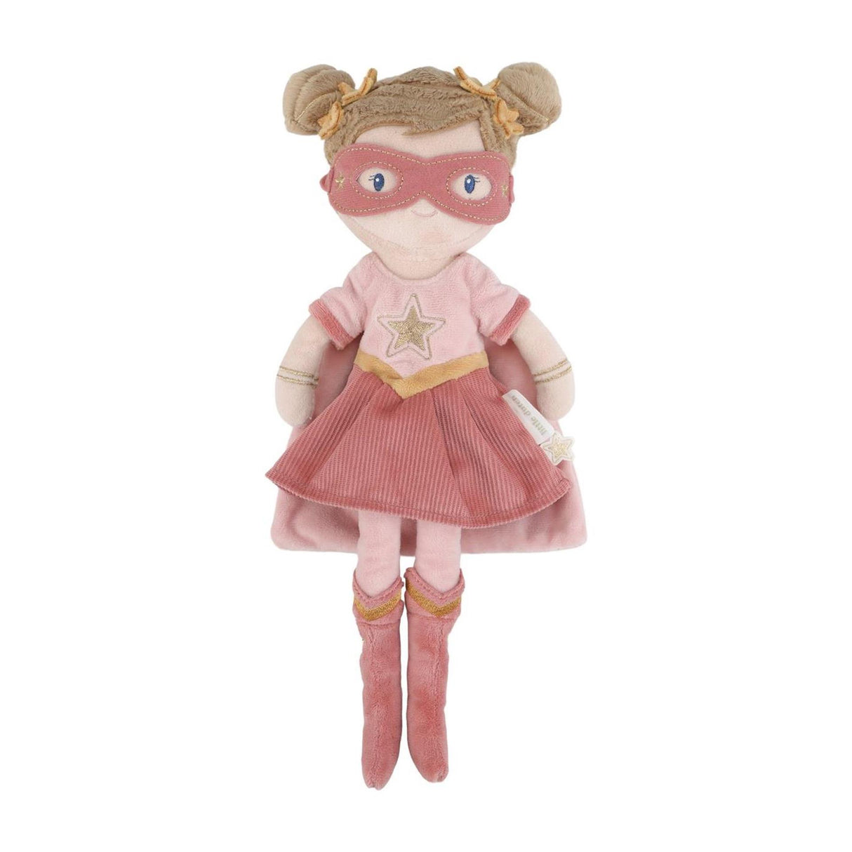 Little dutch superhero knuffelpop rosa - 35 cm