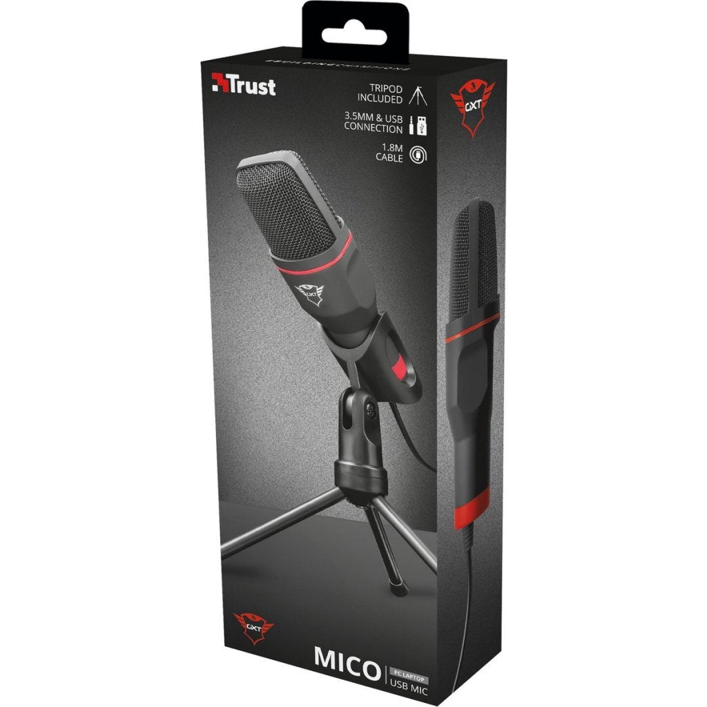 Trust GXT 212 Mico USB-Mikrofon schwarz rot