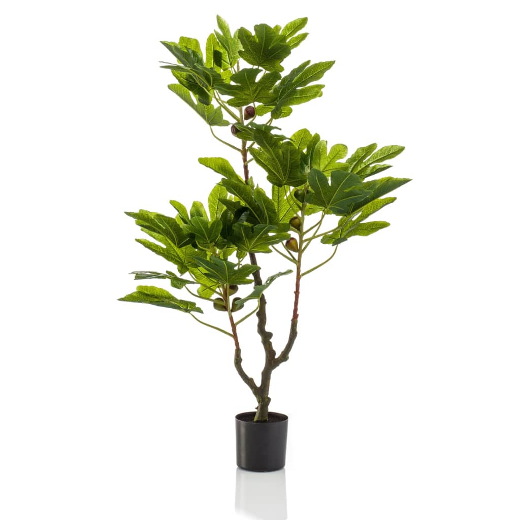 Smaragdkünstige Pflanze im Topf mit Feigenbaum mit Frucht 95 cm