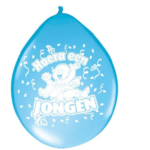 Luftballons Hurra ein Junge, 8St.