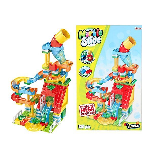 Toi-toys Bausteine Bausteine Murmelbahn 133-teilig