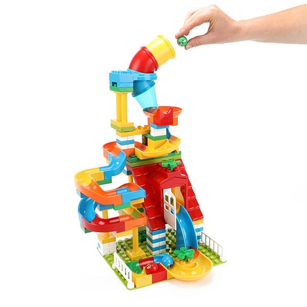 Toi-toys Bausteine Bausteine Murmelbahn 133-teilig