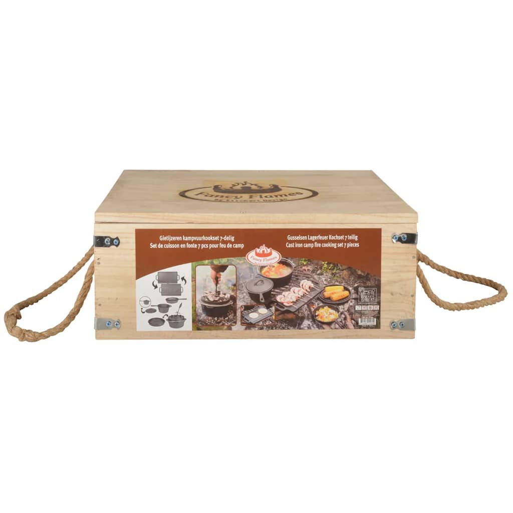 Esschert Design Camp Fire Cooking Set 7-teilig Zwartff240