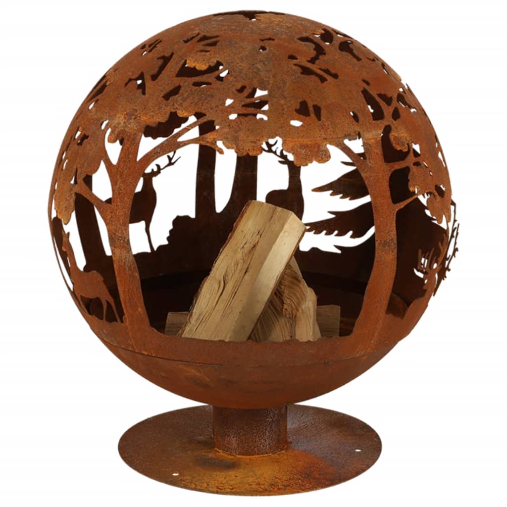 EsssCert Design Esschert Design Fire Bowl Laser Cut 57,5 x 57,5 x 66 cm Rost FF261