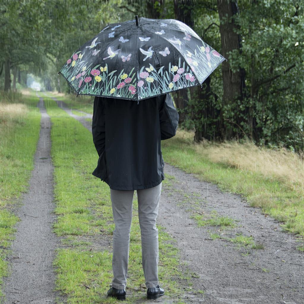 Esschert Design farbwechselnder Regenschirmvogel