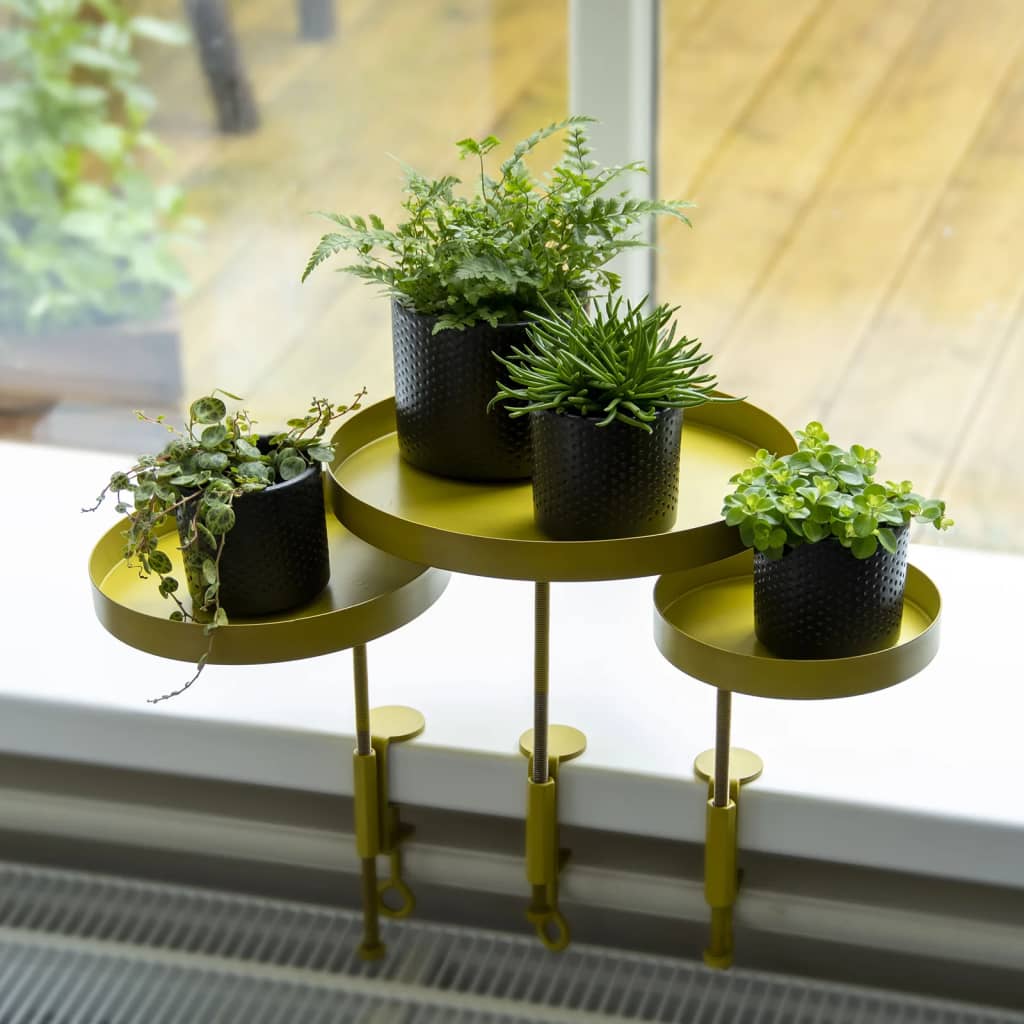 Essschert Design Pflanze Blad mit Klemme um L Goldfarbe