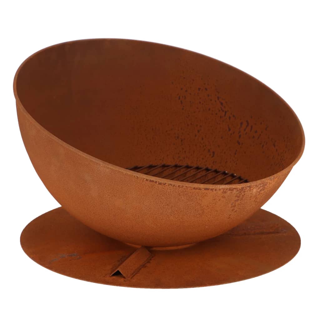Esschert Design Fire Bowl Hellend auf Scheibe Rost -gelenkt -