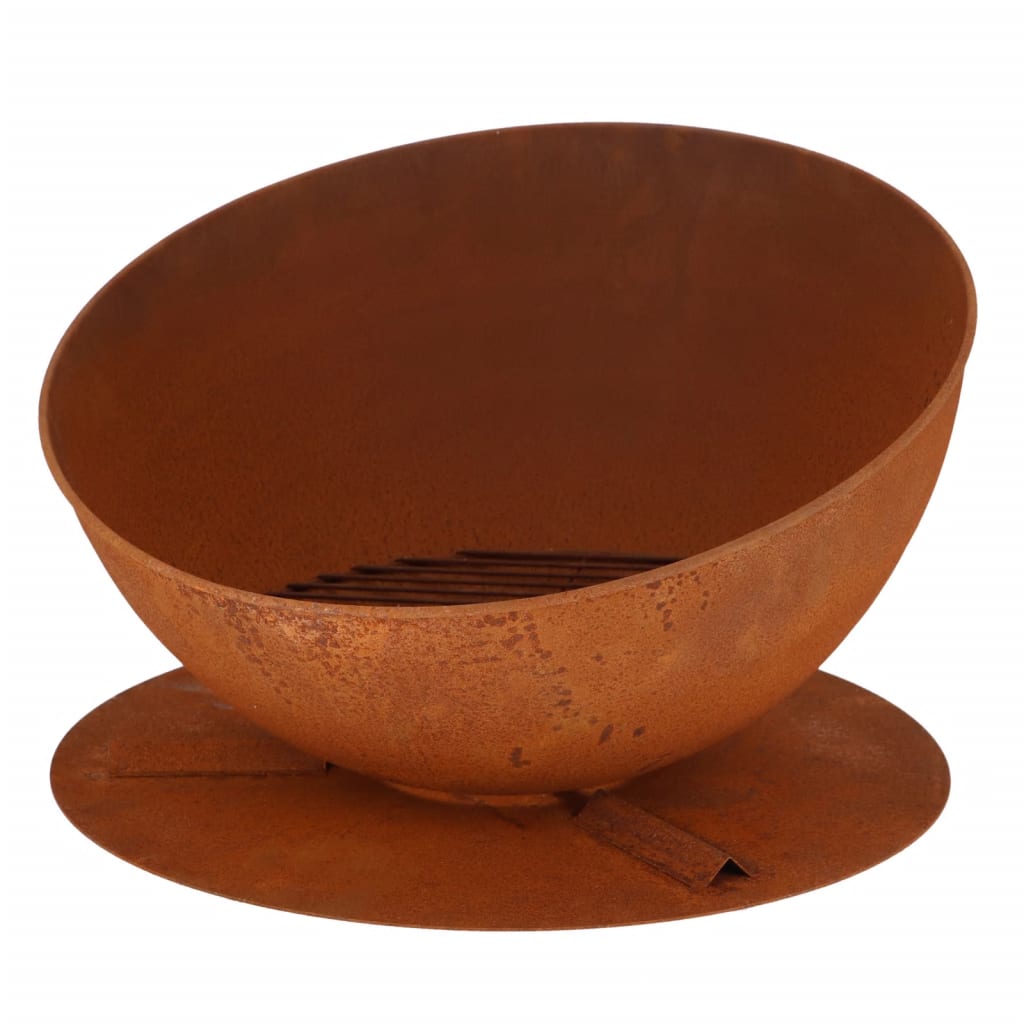 Esschert Design Fire Bowl Hellend auf Scheibe Rost -gelenkt -