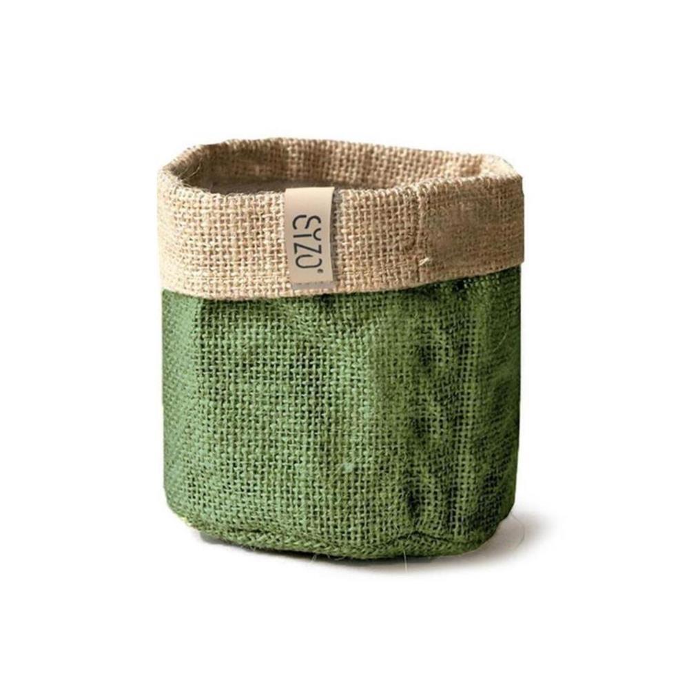 Sizo Sizo wasserdichter Jute-Pflanzsack, 13 cm, olivgrün