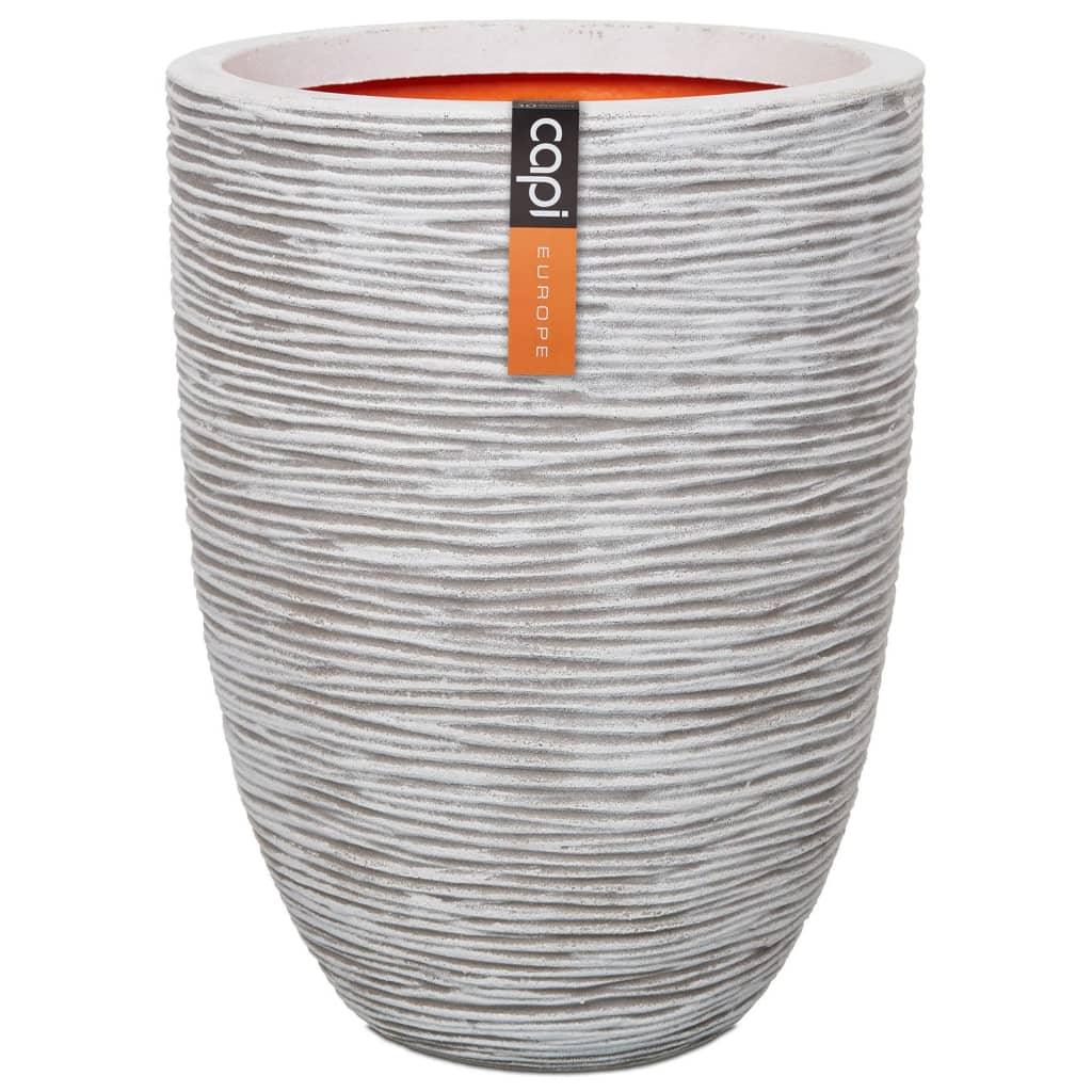 Capi Flowerpot Natur Rib Elegante Schicht 36x47 cm Elfenbeinfarbe Kofi782