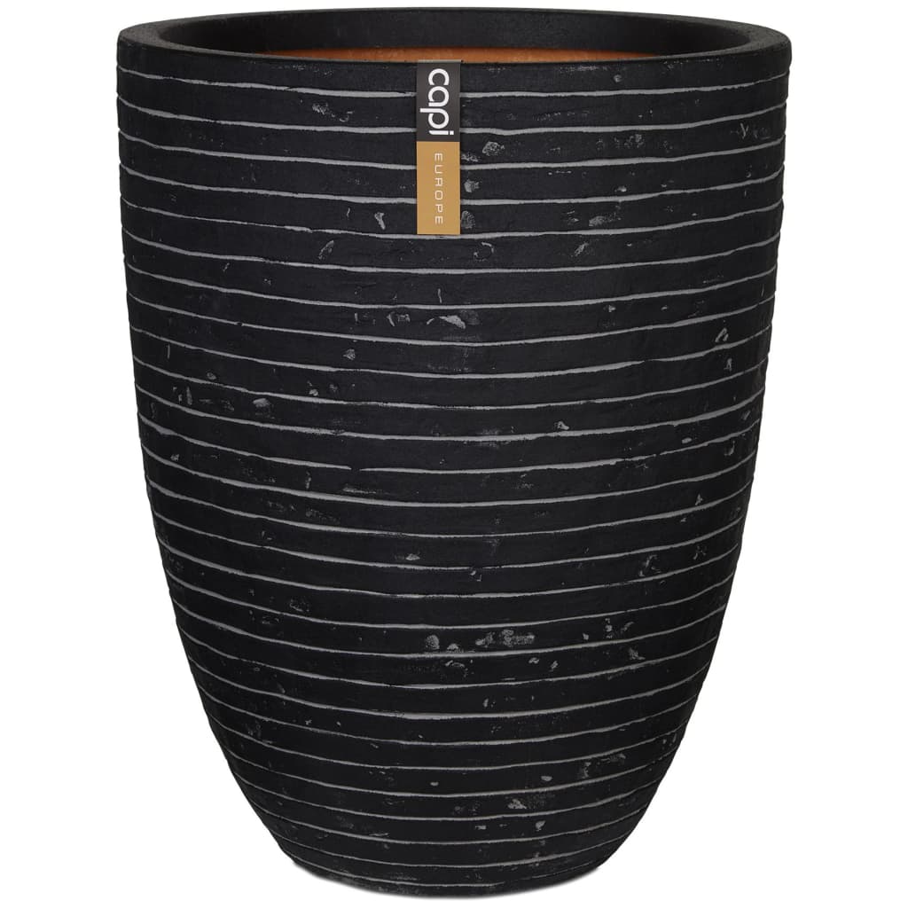 Capi Flowerpot Nature Row elegant niedrig 36x47 cm Anthrazit WCDZ782