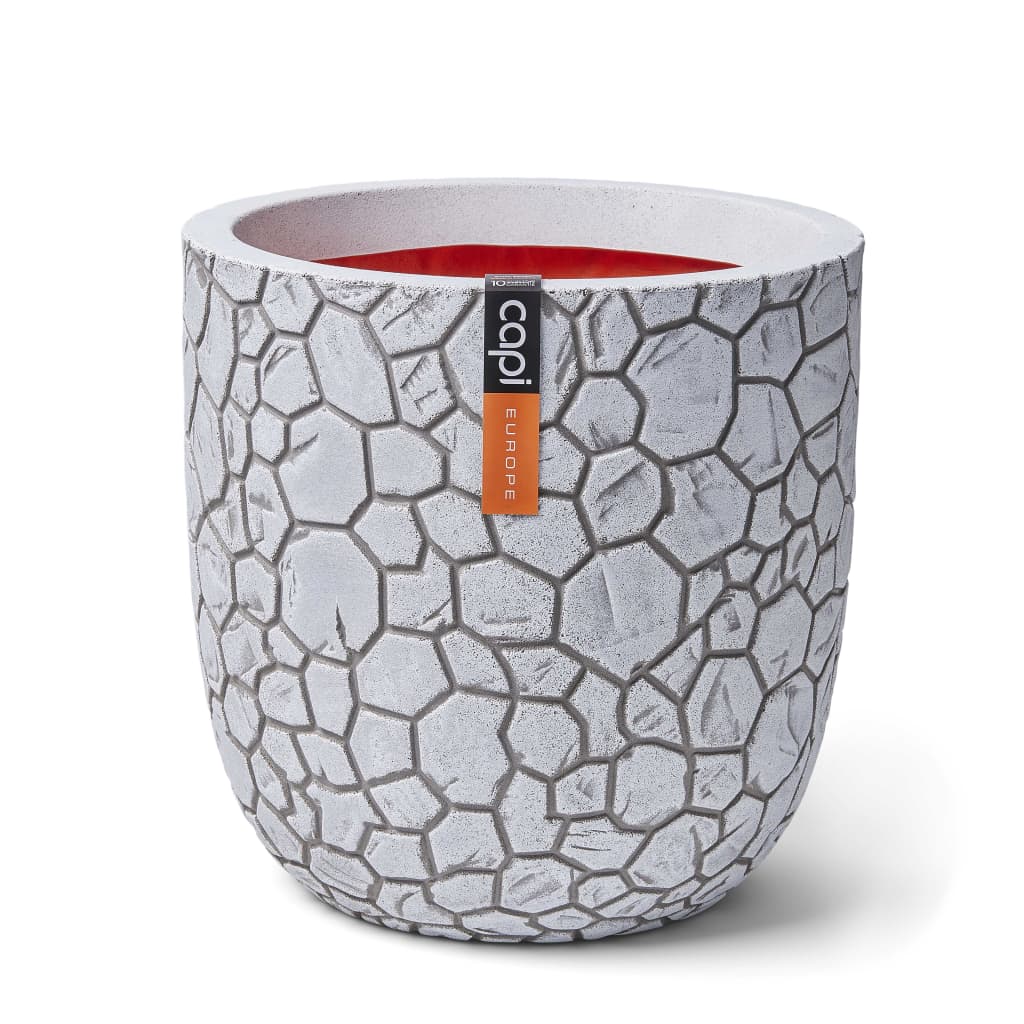 Capi Flowerpot Ton sphärisch 35x34 cm Elfenbeinfarbe