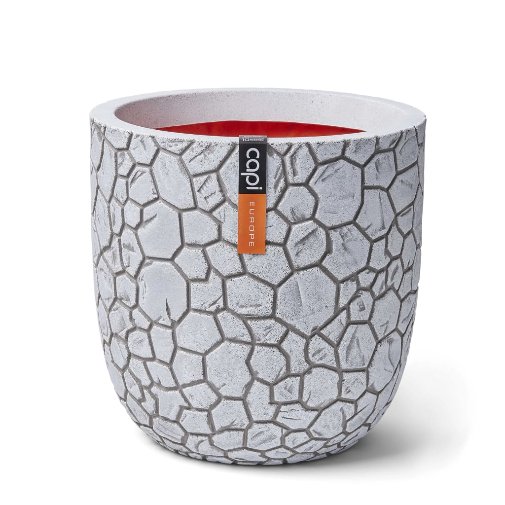 Capi Flowerpot Ton sphärisch 43x41 cm Elfenbeinfarbe