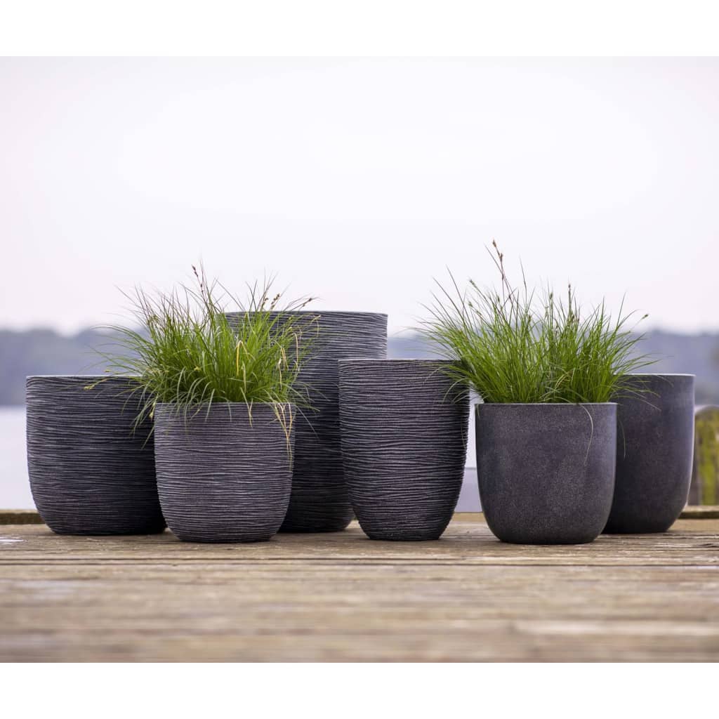 Capi Pflanzer waschen rib niedrig elegant 34x46 cm grau