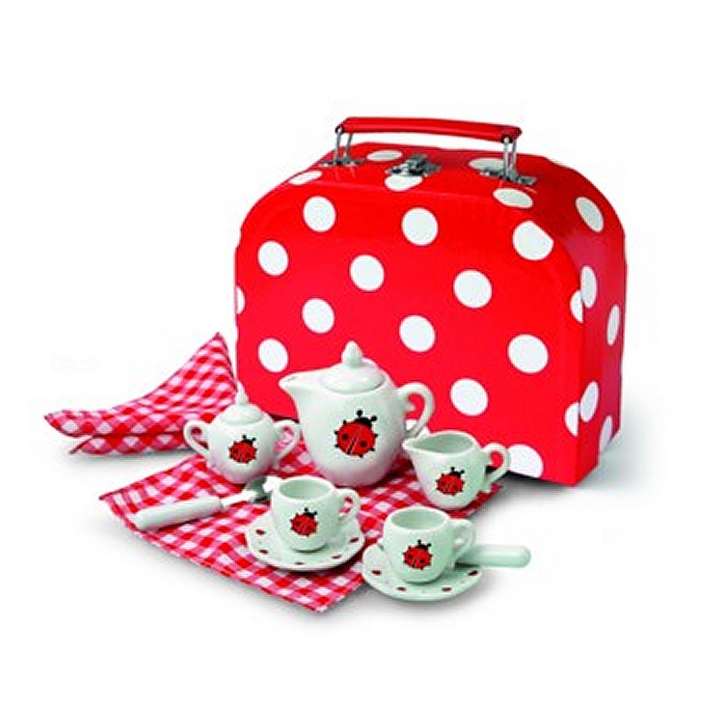Simply for Kids Marienkäfer-Teeservice aus Porzellan mit Etui