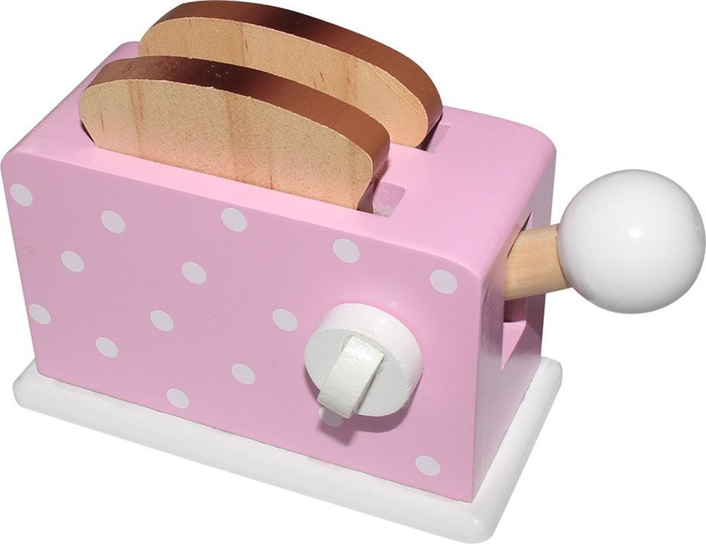 Simply for Kids Simply für Toaster + Brot aus Holz, Pink