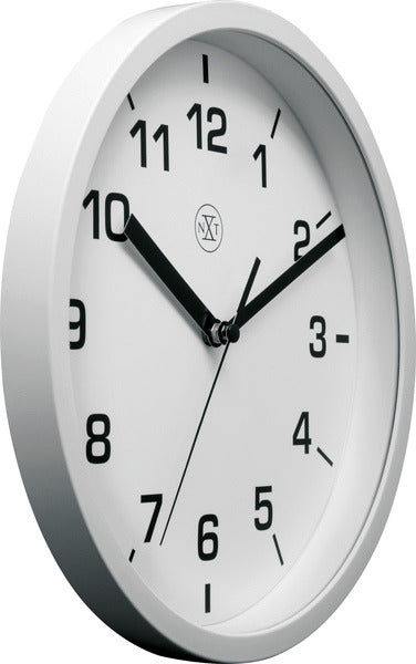 Nexttime nx-7321wi Wanduhr nxt Durchmesser 20cm Kunststoff weiß, weißes Zifferblatt