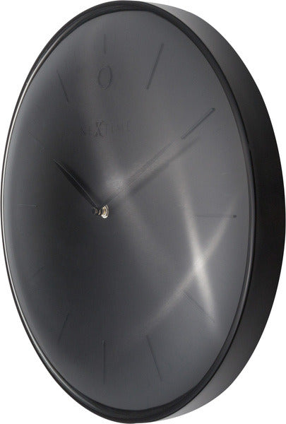 Nexttime ne-3235zw wanduhr glamour ø40 metall schwarz