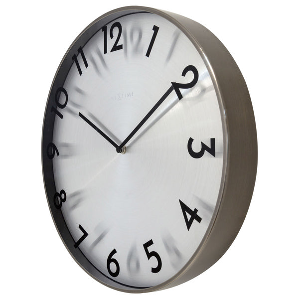 Nextime ne-3289gs Metallwanduhr – 40 cm – geräuschlose Uhr – Metall – Reflexion