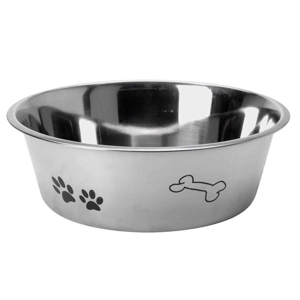 Basic Hundefutternapf mit Aufdruck 24 cm aus Edelstahl