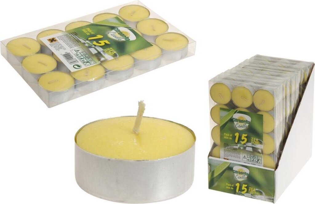 Pro Garden Adventure Goods aromatische Citronella-Kerzen 15 Stück