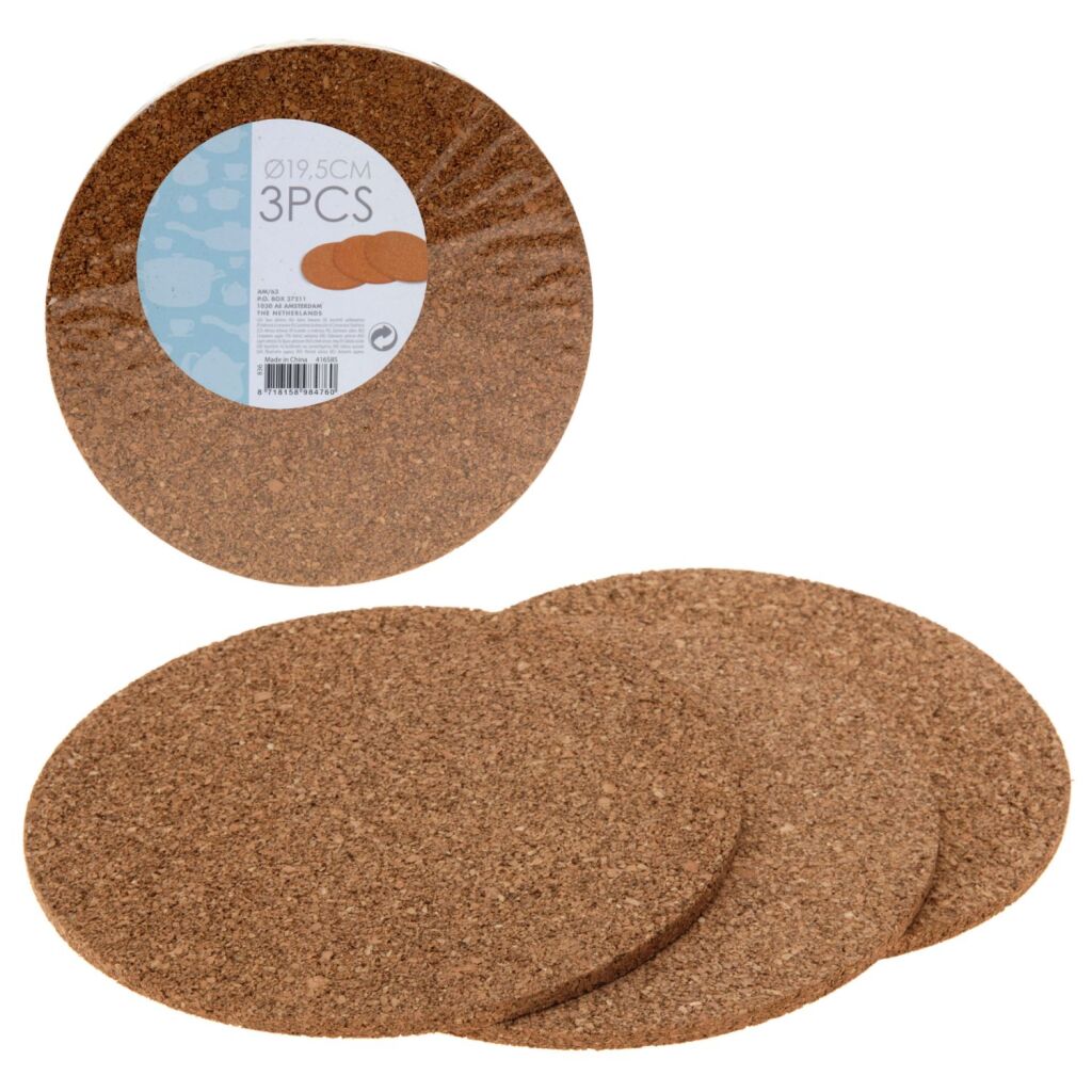 Basic Kurken Pannenonderzetters 19,5 x 0,6 cm 3 Stück