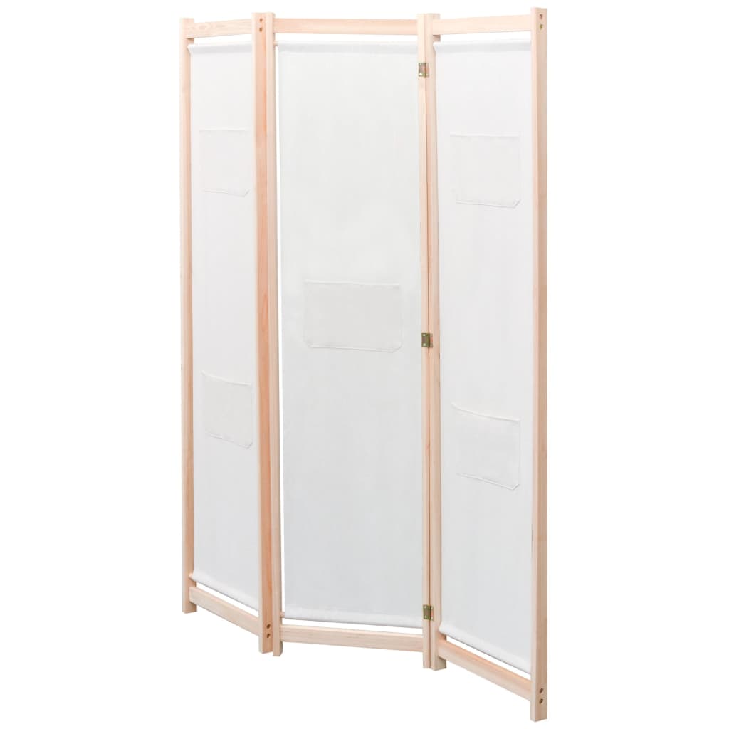 Vidaxl kamerscherm met 3 panelen 120x170x4 cm stof crème