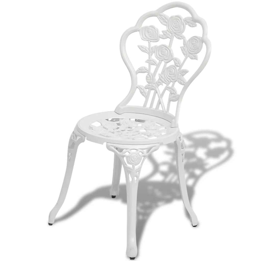 Vidaxl bistrostoelen 2 st gietaluminium wit