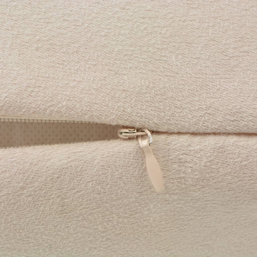 Vidaxl -Kissen umfasst 4 Stücke Beige Imitation Wildleder 50x50 cm Polyester