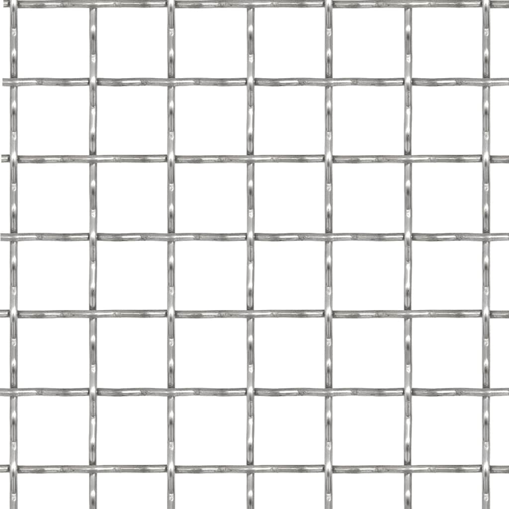 VIDAXL -Kabelzaun gewebter Netz 50 x 50 cm 21x21x2,5 mm Edelstahl