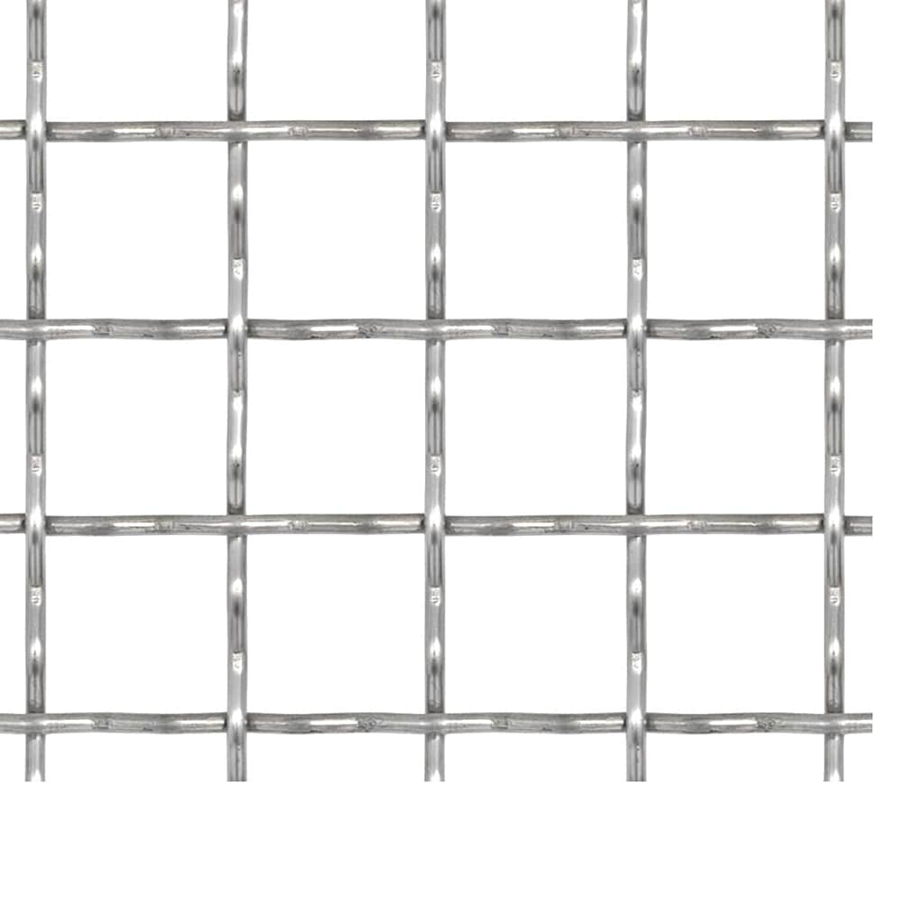 VIDAXL -Kabelzaun gewebter Netz 50 x 50 cm 21x21x2,5 mm Edelstahl