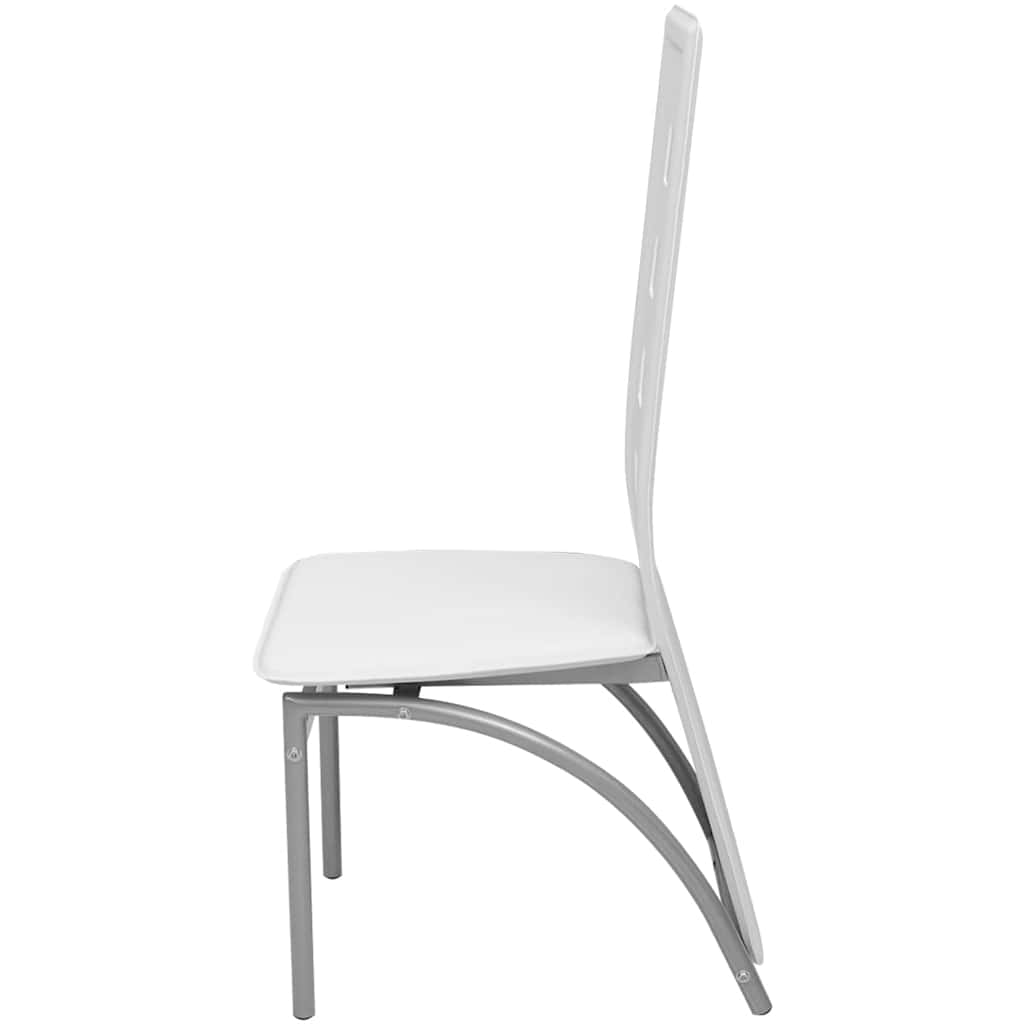 Vidaxl eetkamerstoelen 2 st kunstleer wit