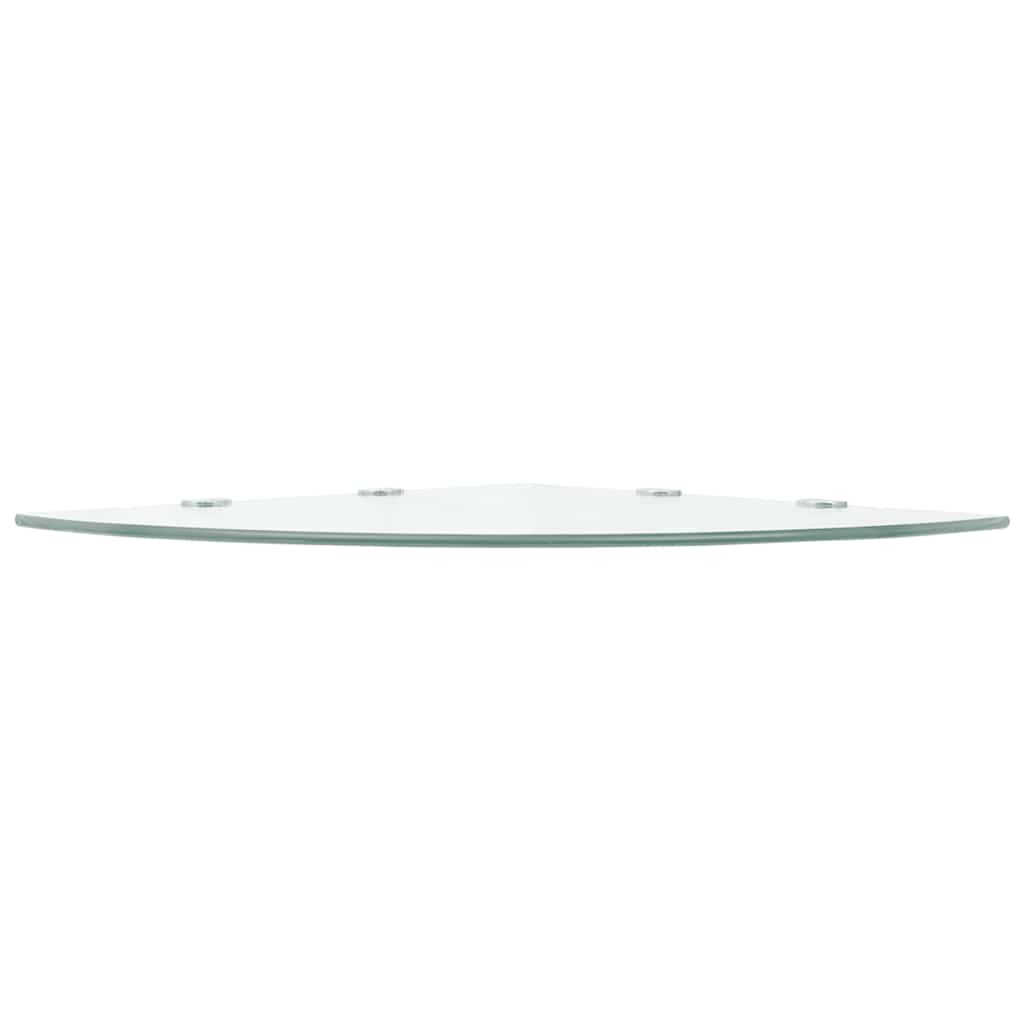Vidaxl hoekschap met chromen dragers transparant 45x45 cm glas