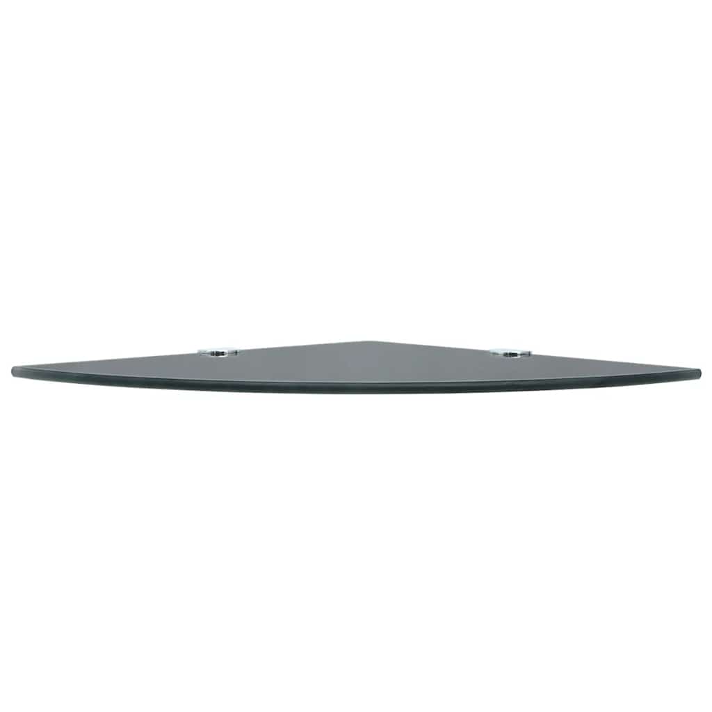 Vidaxl hoekschap met chromen dragers zwart 35x35 cm glas