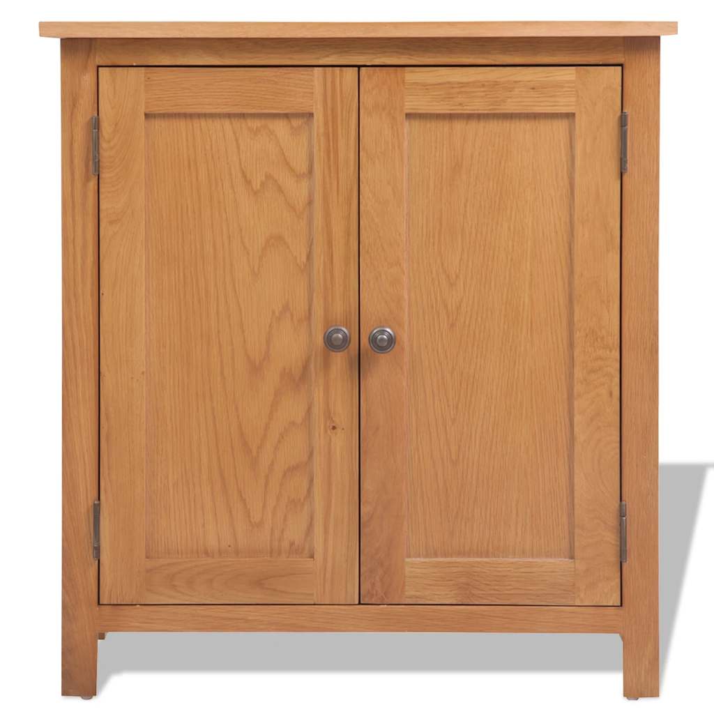 Vidaxl dressoir 70x35x75 cm massief eikenhout