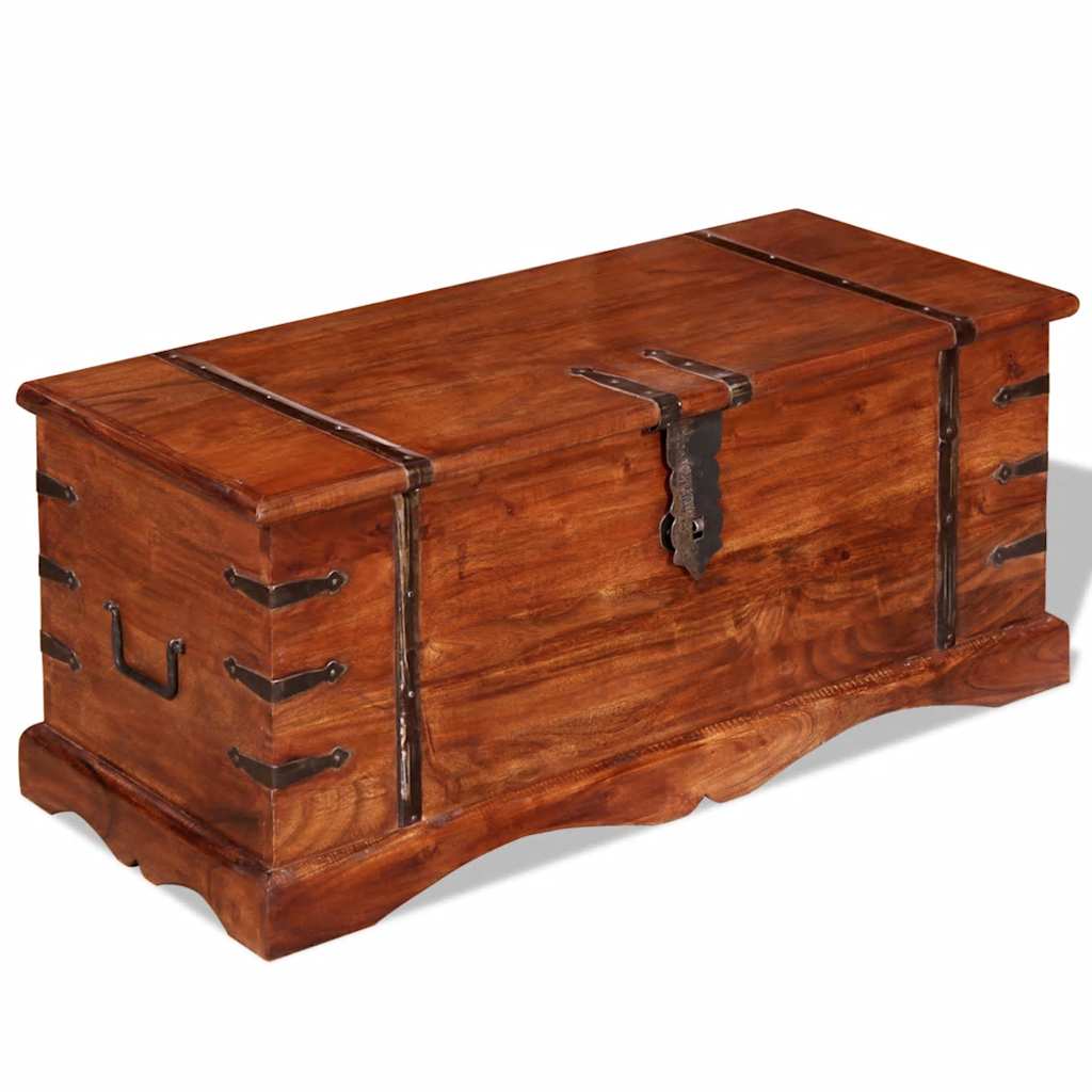 Vidaxl opbergkist massief hout