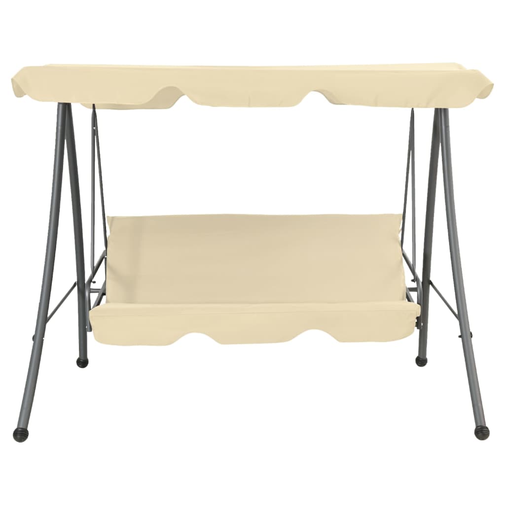 Vidaxl Swing Bench für Outdoor mit Luifel -Sandweiß