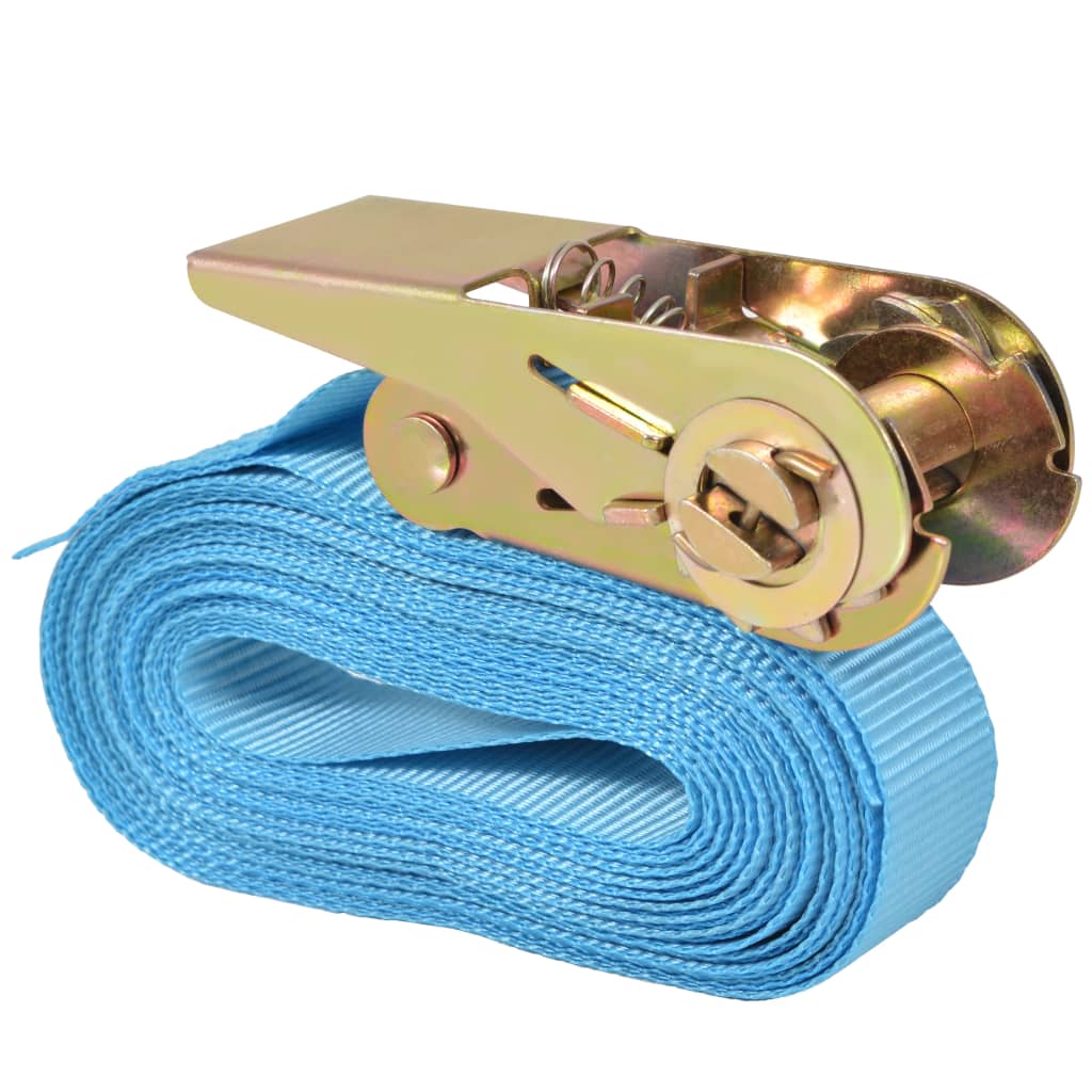 VidaXL Spanngurte 0,8 Tonnen 4mx25mm blau 10 Stk