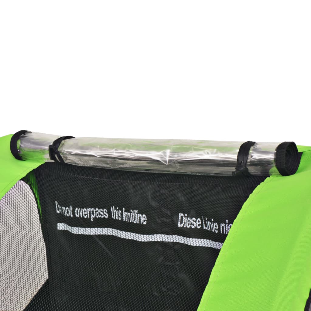 Vidaxl -Fahrradanhänger 30 kg grau und grün