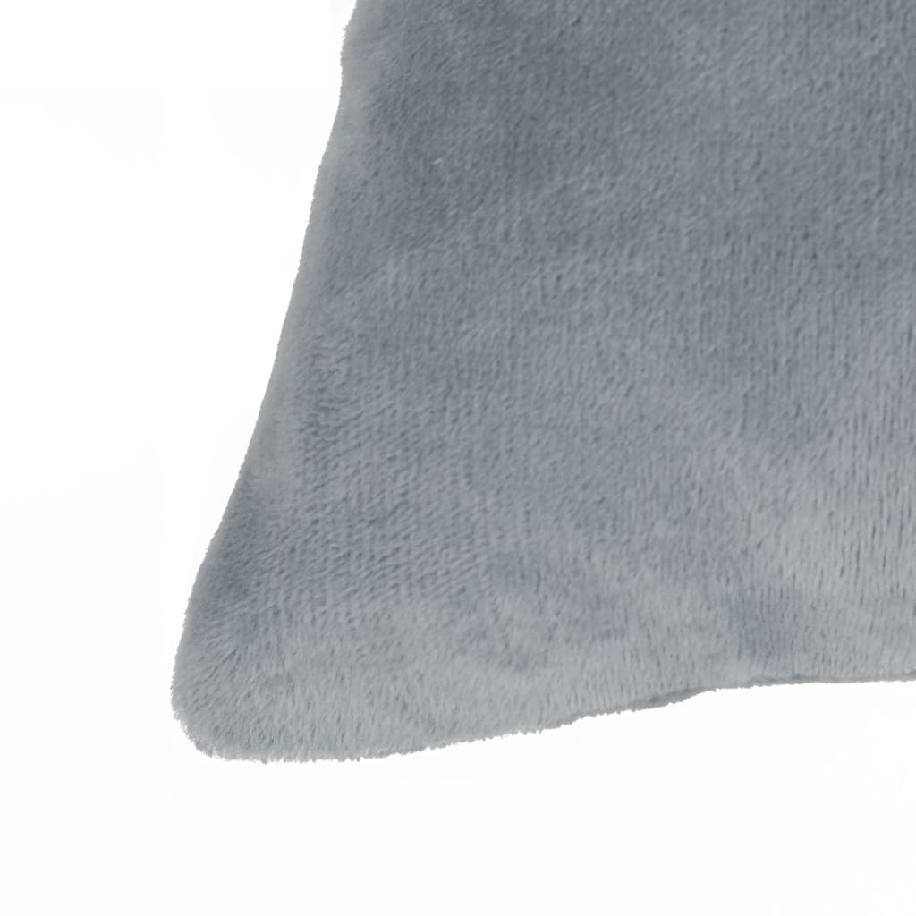 Vidaxl -Kissenbezüge 4 PCs 40x40 cm Stoffgrau grau