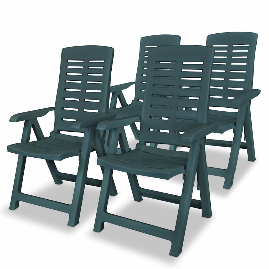 Vidaxl tuinstoelen 4 st verstelbaar kunststof groen