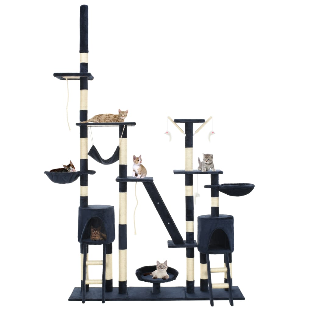 Vidaxl-Katzenkratzerpfosten mit Sisal-Kratzerpfosten 230-250 cm blau