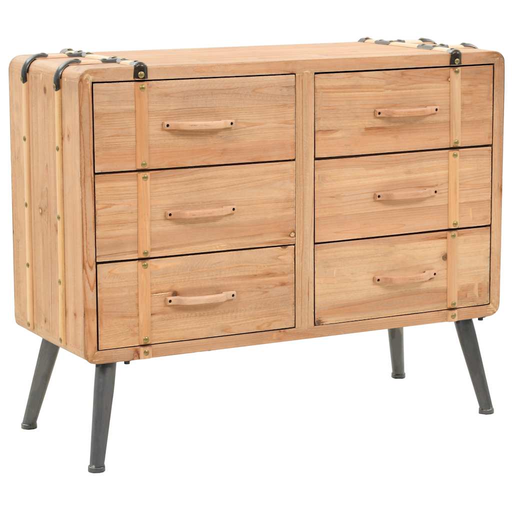 Vidaxl ladekast 91x35x73 cm massief vurenhout