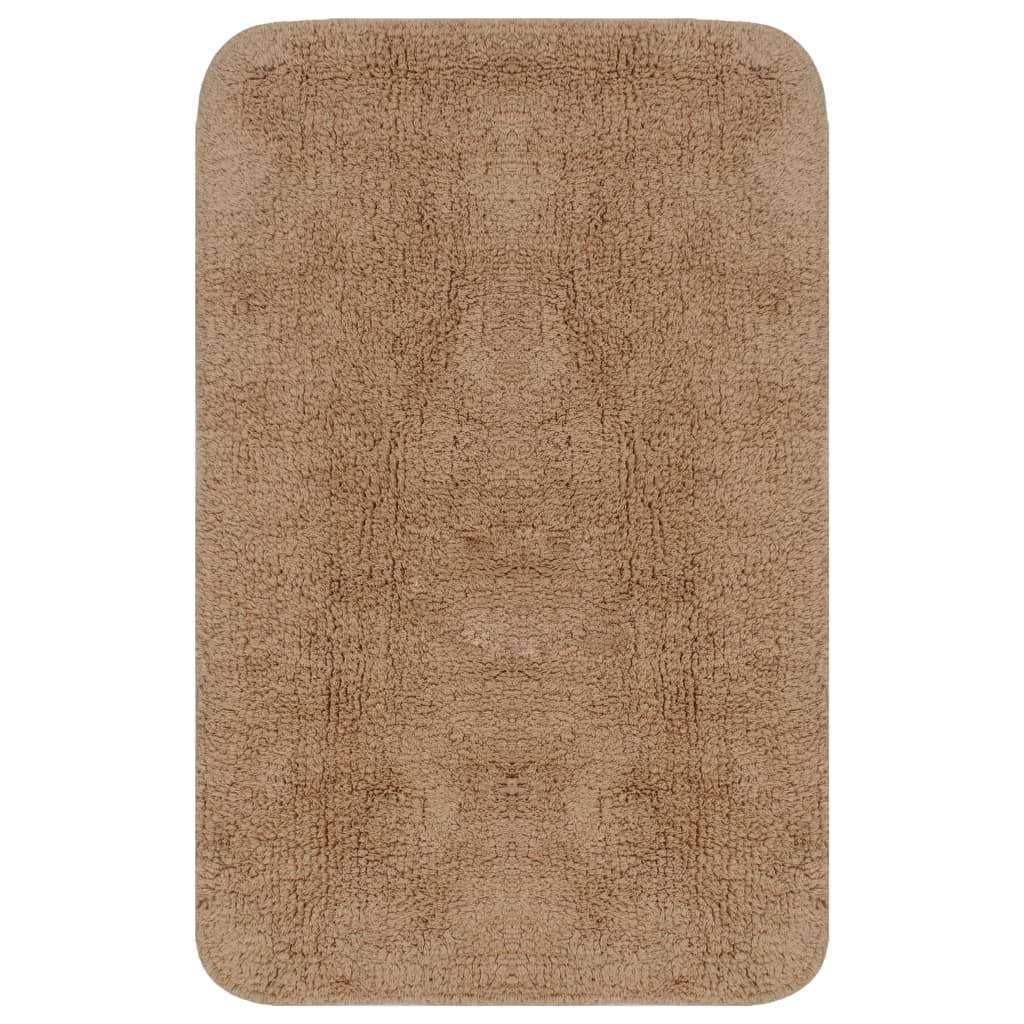 Vidaxl Bademattierungsset von Stoff Beige 2-Parts